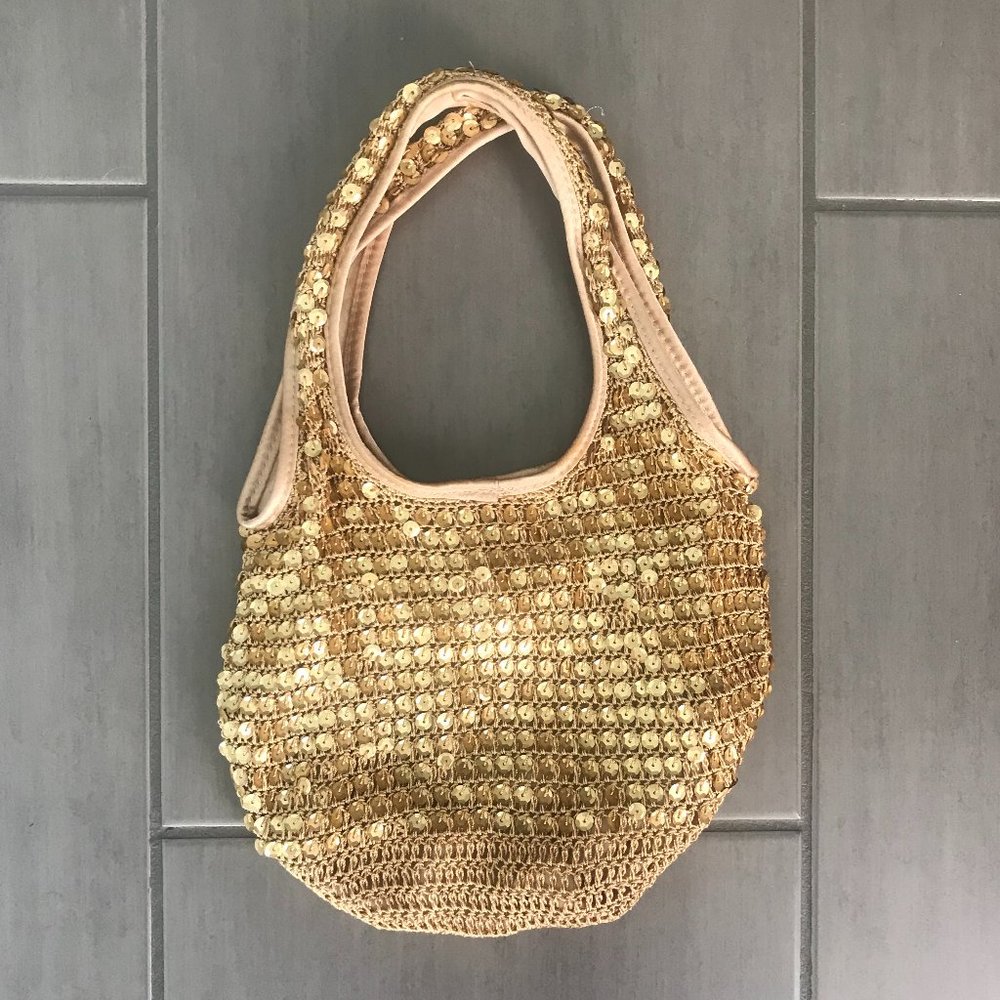 Iconic Vintage Y2K Crochet Sequin Mermaid Mini Purse NWOT